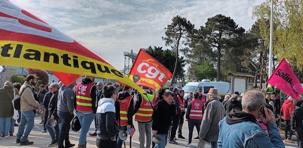 La Baule : la ministre Olivia Grégoire accueillie par un concert de casseroles - Guérande Criaud  CGT44 retraites