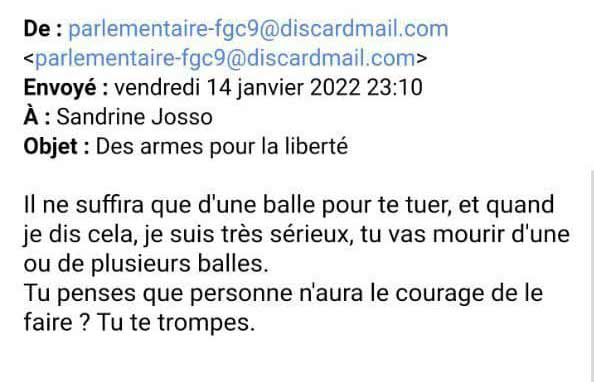 Sandrine Josso, députée de Loire-Atlantique, a reçu des menaces de mort