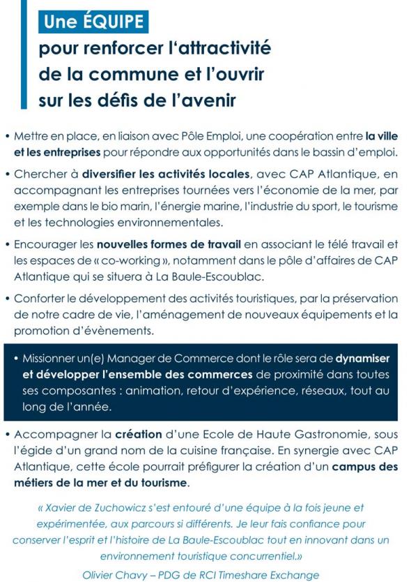 Xavier de Zuchowicz développe son programme pour La Baule #Municipales2020