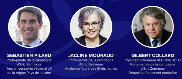 Réunion pour la campagne dEric Zemmour à La Baule avec Gilbert Collard