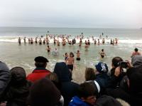 La Baule   Quand les canards givrés se jettent à l'eau...
