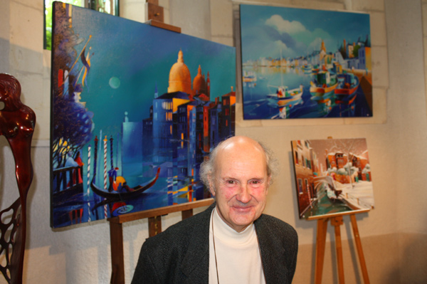 Beaucoup deau dans des peintures à lhuile
