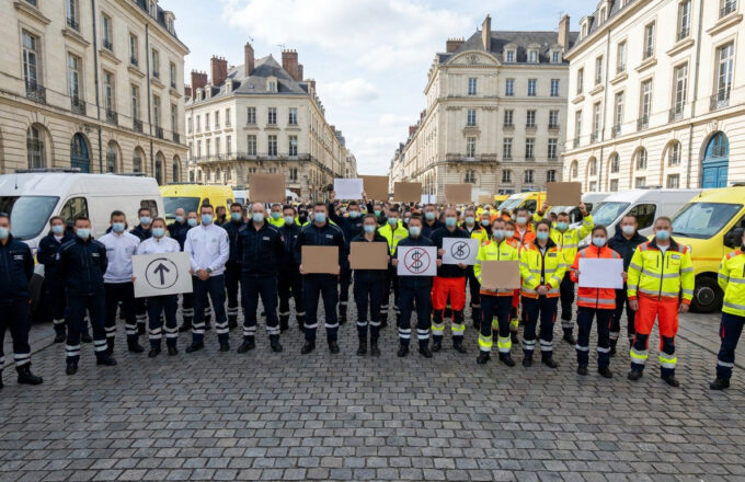 Manifestation des ambulanciers à Nantes : le secteur en péril